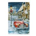 Luxen Home Winter Wonderland Home for the Holidays Car Canvas Print with LED Lights WHA653